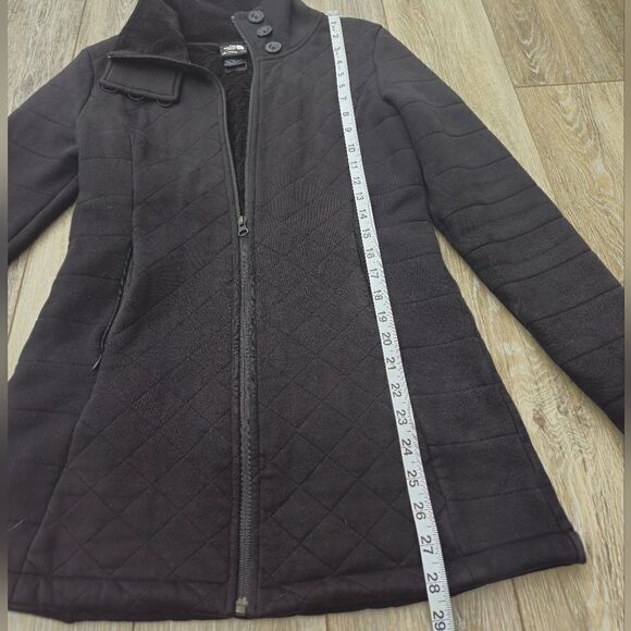 North Face Caroluna Quilted Fleece Lined Jacket size small women's  black warm - Picture 8 of 12